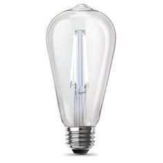 a clear light bulb on a white background