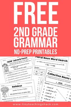 the free 2nd grade printable worksheet for students to practice their writing skills