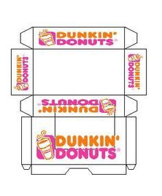 the dunkin'donuts box is open and ready to be filled with treats