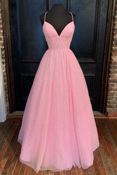 Empire Pink Shiny Tulle Long Prom Dress 2024 Prom Dress 2022, Tulle Long Prom Dress, Prom Dress Inspo, Pink Ball Gown, Dress 2022, Stunning Prom Dresses, Floor Length Prom Dresses, Pink Prom Dress, Graduation Dresses