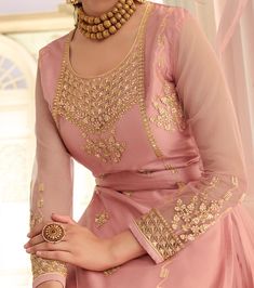 Rose Pink Designer Embroidered Net Kurti Style Lehenga-Saira's Boutique Net Kurti, Embroidery Hand Work, Punjabi Dress Design, Frock Designs For Girl, Celana Fashion, Kurti Style, Long Frock Designs, Trendy Outfits Indian, Frock Style