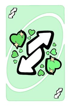 an arrow with hearts and stars coming out of the center, in front of a green background