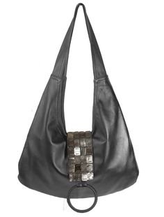 Hobo Bag, the perfect accessory to add a touch of magic and elegance to your everyday style. Made with high-quality genuine leather, this bag is designed to be both soft and sturdy, making it the perfect companion for any adventure. The Mother of Pearl decorated flap adds a touch of sophistication and beauty to the bag, while the flat, wide leather shoulder strap perfectly melds to the contours of your shoulder, providing a comfortable and secure fit. The bag also features leather bound rings, w Pretty Purses, Dream Bags, Romantic Weekend Getaways, Chic Bohemian, Busy City, Romantic Weekend, Iconic Bags, Material Girl, Goat Leather