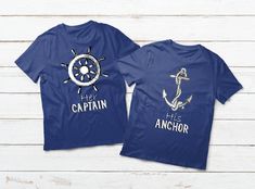 Her Captain His Anchor Couples Matching Shirts Unisex T-shirt100% combed and ring-spun cotton 4.3-ounce and 30 singles Rib-Knit Crew Neck Double-needle sleeves and hem Care Instructions:Machine wash inside out with like colors Non-Chlorine bleach only Tumble dry low Do not iron Do not dry clean MATCHIZZ Tribe!Join our tribe and get an instant download to printable greeting cards!Copy & Paste the link to subscribe:http://bit.ly/matchizz-cardsOptional shipping upgrade: INSURANCE. Sometimes acc Cruise Shirts Ideas For Couples, Couples Cruise Shirts, Couples Cruise, Couples Matching Shirts, Couple Cruise, Couple Shirt Design, Funny Couple Shirts, Family Cruise Shirts, Couples Shirts