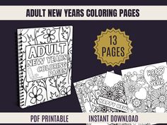 adult new years coloring pages with free printables for adults to color and share