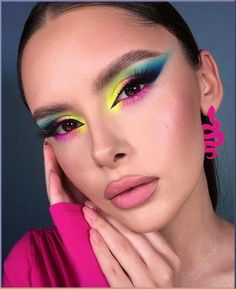 💕Follow for more beauty content: @allyabeauty 💕 . . . . . 💕Follow for more beauty content: @allyabeauty 💕 #makeup #makeupideas #cosmetics #eyemakeup #lashes #beauty #instabeauty #hairstyle #eyeshadow #makeuptutorial #lipstick #makeupoftheday #maquillaje #makeuplook #beautytips #makeupshort #beautyshorts #instadaily #haircsre #skincare #instamakeup #hairtutorial #nudemakeup #easymakeup #makeupvideo #beautyproducts #bridalmakeup #life #modeling Makeup Collage, Rainbow Eye Makeup, Pink Eyeshadow Look, Bold Eye Makeup, Neon Makeup, Graphic Makeup, Rave Makeup, Dramatic Makeup