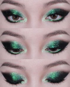 The darker……ib @madeupbykaty #eyemakeuptutorial #smokyeyemakeup | Instagram Face Art Makeup, Character Makeup, Ethereal Makeup, Green Makeup, Makeup Swatches, Fantasy Makeup, Makeup Pictures, Makeup Designs