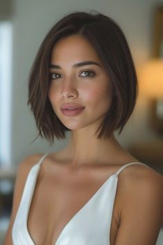 Kort Bob, Short Hair Haircuts, Side Part, Bob Haircuts, Length Hair, Hair Dos