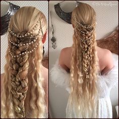 Viking Queen, قلادات متدلية, Medieval Fashion, Braid Hairstyles, Hair Art