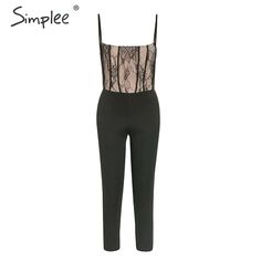 FREE SHIPPING Sexy lace mesh embroidery women jumpsuit romper High waist party ladies long jumpsuit Spaghetti strap female overalls JKP1889 Fitted Lace Jumpsuits And Rompers For Night Out, Lace Jumpsuits And Rompers For Night Out, Black Lace Jumpsuits And Rompers, Lace Bodysuit With Spaghetti Straps For Summer, Summer Lace Bodysuit With Spaghetti Straps, Summer Party Lace Bodysuit, Trendy Party Jumpsuits And Rompers With Spaghetti Straps, Fitted Lace Jumpsuits And Rompers For Summer, Spring Party Lace Jumpsuits And Rompers