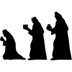 Three Wise Men Silhouette, Christmas Silhouette Templates, Christmas Silhouette, Ward Christmas Party, Christmas Tree Template, Christmas Program