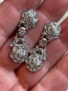 Vintage  Sterling Screw back Earrings  Marcasite Silver Oxidized Marcasite Jewelry, Art Deco Marcasite Jewelry Gift, Vintage Marcasite Jewelry For Gift, Vintage Silver Marcasite Jewelry, Marcasite Earrings, Sterling Silver Marcasite, Wedding Jewelry Earrings, Screw Back Earrings, Wedding Earrings