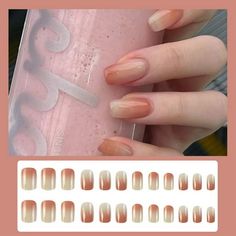 24 Pieces Short False Nails Press-on Nails Glitter Manicure Nail Patches 10ml Artificial False NailsThe gloss sticks on the false nails are made of high-quality acrylic ABS material, they are more flexible and will not hurt your hands. Pressed Nails Easy to UseThe false nails with designs have 24 different sizes of nails, which can meet different finger sizes. Just clean your nails and apply jelly glue. Fake Nails Perfect GiftColorful full coverage acrylic nails are the perfect gift for friends, Sizes Of Nails, Silver Glitter Nails, Glitter Manicure, Nails Press, Short Square Nails, Liquid Nails, Nails Easy, Nails Glitter, Gradient Nails