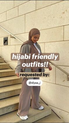 Hijabi Style For School, Stylish Hijabi Outfits, Easy Hijabi Outfits, Everyday Hijab Outfit, New Hijabi Outfits, Hijab Fits Aesthetic, Outfit With Hijab Ideas, Spring Outfits For Hijab, Hijab Friendly Outfits Aesthetic