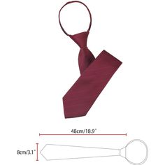 A tie is a nice accessory for business or formal attire for men, which can add a lot to the overall look. This zipper necktie is one of the easiest ways to complete a fancy look. Specification: Material: 100% polyester. Package includes: 1x pre-tied necktie; Size: 48 cm × 8 cm /18.9in × 3.15in; Occasions: Party, wedding, prom, cosplay, great for casual occasions. Tips: 1. Actual fabric color may differ from online color due to different production batches or device brightness. 2. Manual measurem Formal Attire For Men, Neck Ties, Formal Attire, Tie Knots, Wine Red, Men's Casual, Party Wedding, Fabric Color, Neck Tie