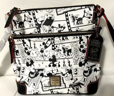 Mickey Mouse Steamboat Willie, Disney Purse, New Mickey Mouse, Disney Dooney, Walt Disney Mickey Mouse, Black And White Cartoon, Steamboat Willie, Disney Handbags, Disney Bag