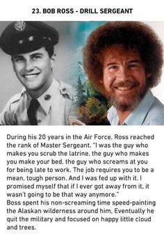 an article about bob ross and his role in the air force