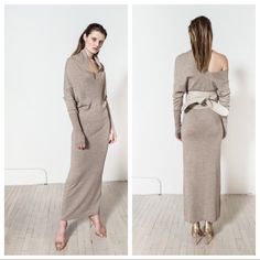 70% Linen 30% Tencel Long Sweater Dress Reversible Can Be Worn With V In The Back Or In Front Can Be Worn Off Shoulder With V In Back New With Tags. Label Marked To Prevent Store Returns Msrp $570 Sweater Maxi Dress, Long Sleeve Maxi Dress, Long Sweater Dress, Long Sweaters, Ivory Sweater, Long Maxi Dress, Cutout Maxi Dress, Long Sweater, Sleeveless Maxi Dress