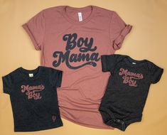 Match your little man in your Boy Mama tshirt. Round Neck Unisex Fit. Size down for a closer fit, order your normal size for a relaxed fit. Bella + Canvas brand blank shirt Depending on color availability they are either triblend or solid mauve. Screenprinted in charcoal ink Momma Shirts, Mama Tshirts, Boy Mama, Happy Mama, Love My Boys, Matching Tees, First Mothers Day, Mama Shirt, Boys T Shirts