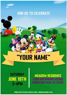 the mickey mouse birthday party is going on