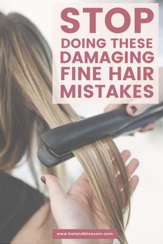 Since fine hair can be damaged more easily than other hair types, you want to be extra careful with it throughout the day and when styling it. Here are some tips to help you maintain healthy fine hair without causing damage to it. How To Fix Dry Hair, How To Fix Dry Ends Of Hair, How To Make Your Wavy Hair More Defined, How To Make Fine Hair Look Fuller, Best Hair Wand, Fine Hair Care