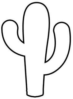 a black and white drawing of a cactus on a white background with the outline of a plant