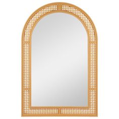 an arch shaped mirror on a white background