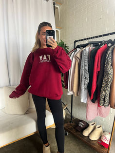 Welcome to Fayetteville! A great town with better people! This garnet colored crewneck features a tiny graphic for Fayetteville complete with coordinates. Ga Bulldogs, Western Tee, Love Hat, Gameday Outfit, Mink Pink, Cardigan Jacket, Jumpsuit Dress