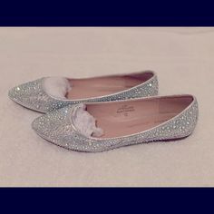 Embellished Ballet Flats Embellished Almond Toe Party Flats, Party Flats With Rhinestones, Lorraine, Ballet Flats, Ballet, Women Shoes, Silver, Women Shopping, Color