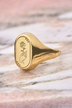 Unique Powers, Ancient Greek Goddess, Divine Feminine Energy, Love And Beauty, Timeless Ring, Heart Symbol, Gold Signet Ring, Twist Ring, Greek Goddess