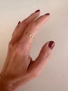 Sparkle Chain Ring, Stackable Ring, Dainty Ring, Chunky Ring,  Gold ring  These gorgeous chain rings are made by a micro welder in our home studio. The perfect dainty ring that is comfortable, stackable and beautiful even on its own.  I only use high quality 14k gold filled chain or Sterling Silver  to assemble my rings. They are so lightweight you can barely feel them on. I use these exact chains in my permanent jewelry business so they are tested to provide years and years of daily use without tarnishing or fading. Permanent Jewelry Rings, Dainty Adjustable Rings For Promise Occasion, Dainty Adjustable Ring For Promise, Gold Plated Minimalist Crystal Ring As Gift, Minimalist Gold Plated Crystal Ring As Gift, Minimalist Gold-plated Crystal Ring As Gift, Dainty Gold Plated Diamond Ring, Hypoallergenic Dainty Midi Rings For Promise, Dainty Gold Plated Crystal Ring For Promises