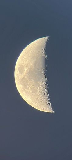 the moon is in the sky with no clouds