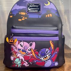 Brand New, Never Used! Awesome Halloween Stitch Loungefly! Cutest Little Stitch Pumpkin Head Feature On The Front Pocket Zipper! Mini Size. Open To Offers! Stitch Pumpkin, Angel Stitch, Halloween Stitch, Disney Tote Bags, Custom Leather Bag, Loungefly Hello Kitty, Stitch Backpack, Loungefly Backpack