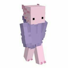 an image of a minecraft character in purple