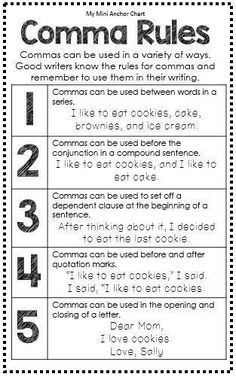 a printable common rules for cooking with the words in black and white on it