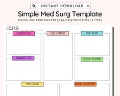 a printable simple med surg template