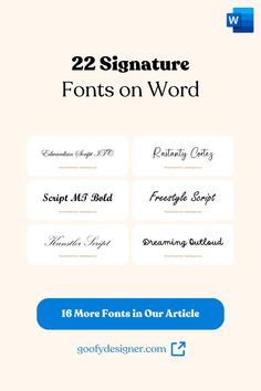 the 25 signature font styles for your website