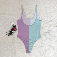 Women High Cut Backless Swimsuit Color Block Low Neck One Piece Bathing Suits Swimwear B010 - Tirdresses One Piece Bathing Suits, Backless Swimsuit, Low Neckline, Retro Stil, High Cut, Woman Colour, Summer Wardrobe, One Piece Swimsuit, Contrasting Colors