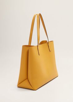 Diy Bags Easy, Mango Yellow, Yellow Purse, Shopping Tote Bags, Handbag Ideas, Bags Inspiration, Leather Bag Pattern, Handbags Collection, Diy Leather Bag