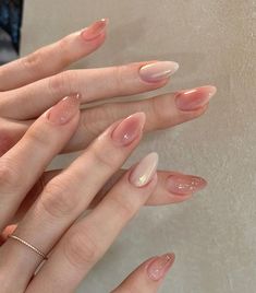 Simple But Pretty Nail Designs, Mood Nails Gel, Wonyoungism Nails, Pretty Almond Nails Classy, Almond Nails Aesthetic, Henna Nails, Hello Nails, Subtle Nails, Simple Gel Nails