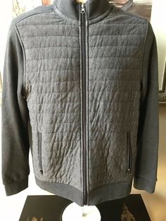 Structure (M) Gray ~ SLIM FIT ~ Full Zipper  2 Pocket Jacket/Coat Gray Outerwear With Ykk Zipper For Fall, Gray Cotton Outerwear With Zipper Closure, Pocket Jacket, Jacket Coat, Coats Jackets, Leather Jacket, Slim Fit, Zipper, Best Deals