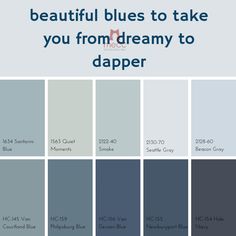 the color scheme for blue and gray is shown