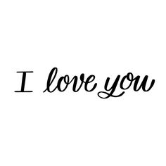 the word i love you written in black ink