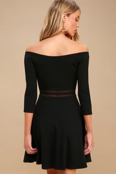 Chic Knee-length Top For Party, Chic Fitted Knee-length Tops, Fitted Off-shoulder Dressy Mini Dress, Dressy Off-shoulder Fitted Mini Dress, Elegant Off-shoulder Bodycon Top, Long Sleeve Party Dresses, Long Sleeve Dress Black, Party Dress Long Sleeve, Long Sleeve Dresses