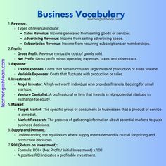 business vocabulary is an important and useful tool for small businesses to use