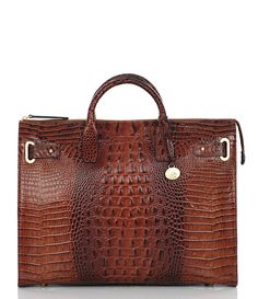 Brahmin Melbourne Collection Laptop Business Tote #Dillards Brahmin Purses, Bag Obsession, Brahmin Bags, Brahmin Handbags, Work Gear, Handbag Heaven, Beautiful Handbags, Crocodile Skin, Laptop Stand