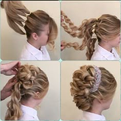 Easy Updo, Hair Updo, Hair Dos, Hair Piece, Hair Updos, Up Hairstyles, Kids Hairstyles