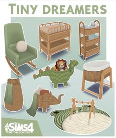 an image of tiny children's furniture and toys