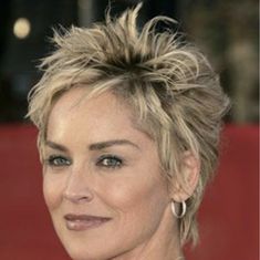 short hairstyles for over 50 fine hair Spikey Short Hair, Shag Hairstyles, Sharon Stone