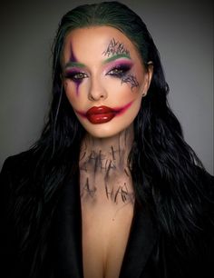 Hallowen Schminke, Female Joker Halloween, Kostuum Halloween, Joker Makeup